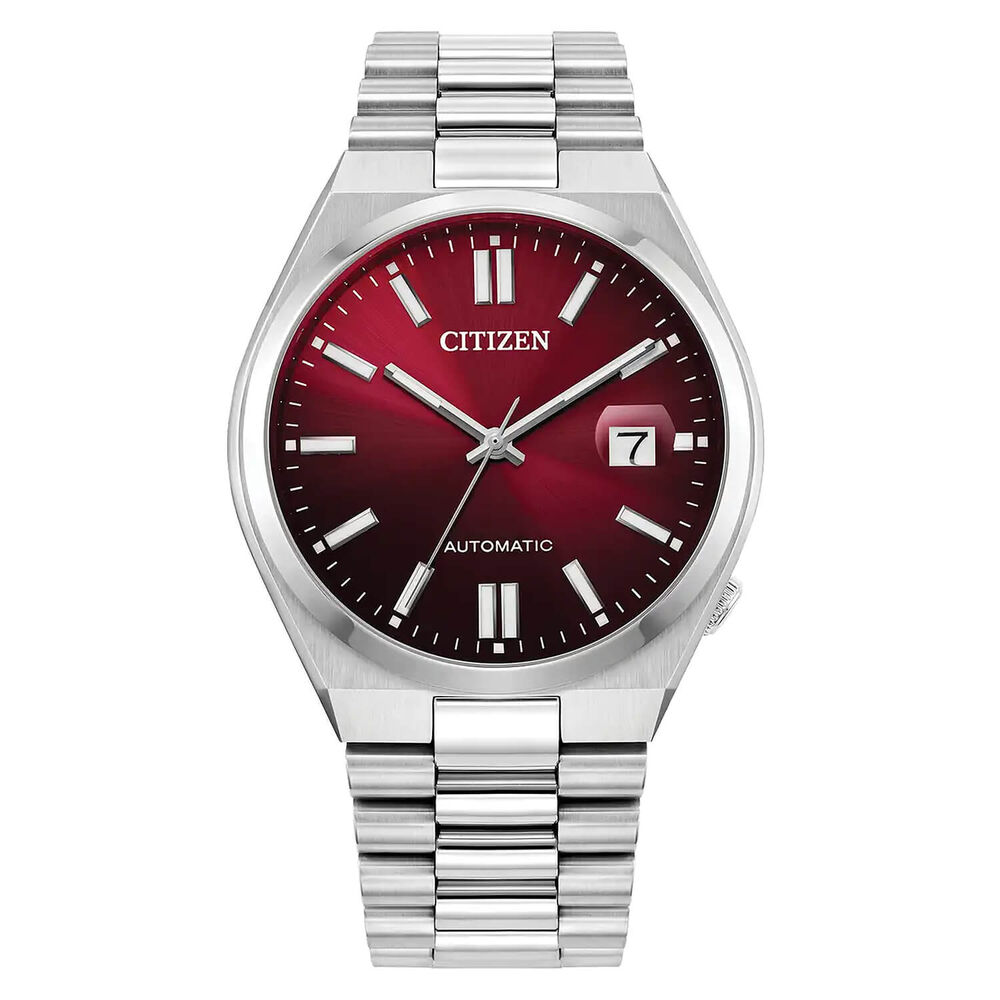 Citizen Tsuyosa 40mm Red Dial Steel Case Bracelet Watch