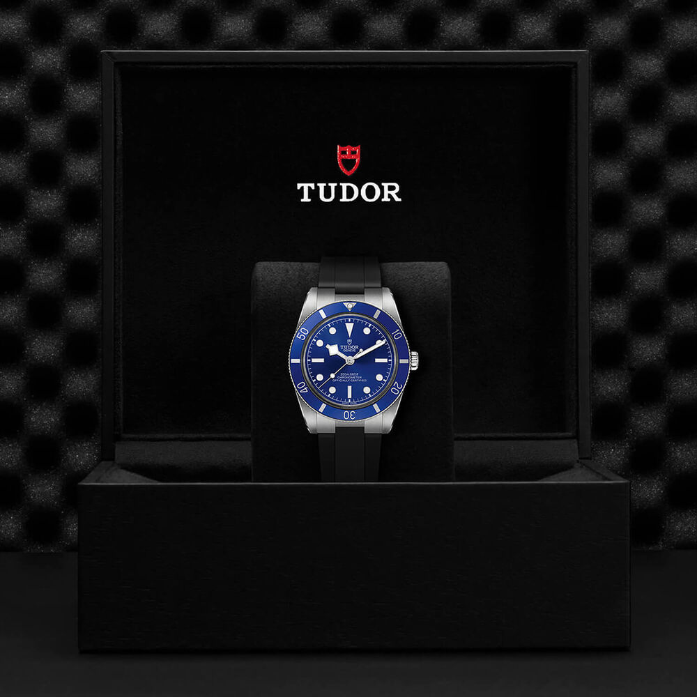 TUDOR Black Bay 54 37mm Blue Dial Black Rubber Strap Watch