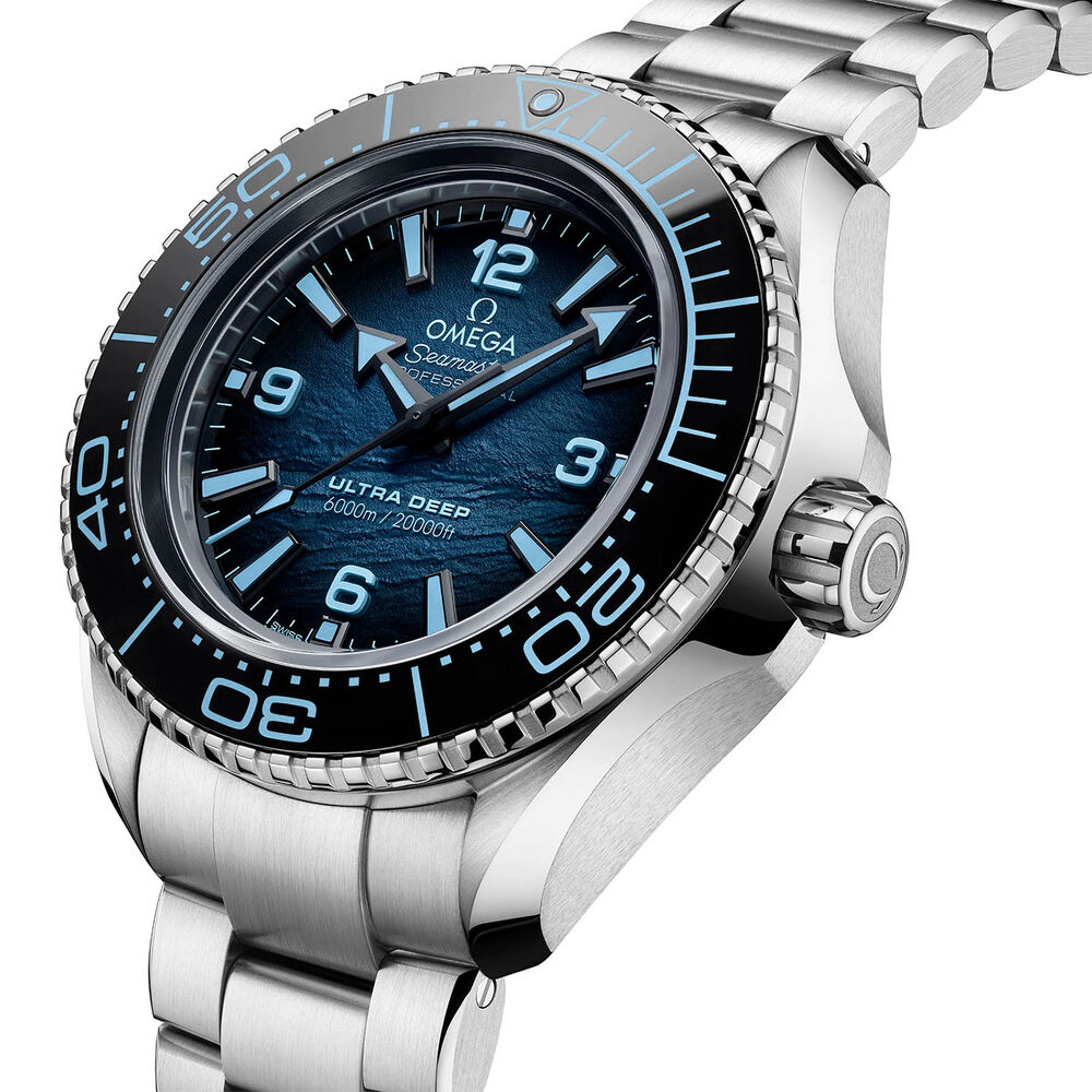 OMEGA Seamaster Planet Ocean 6000 Ultra Deep 45.5 Blue Dial Steel Bracelet Watch image number 2