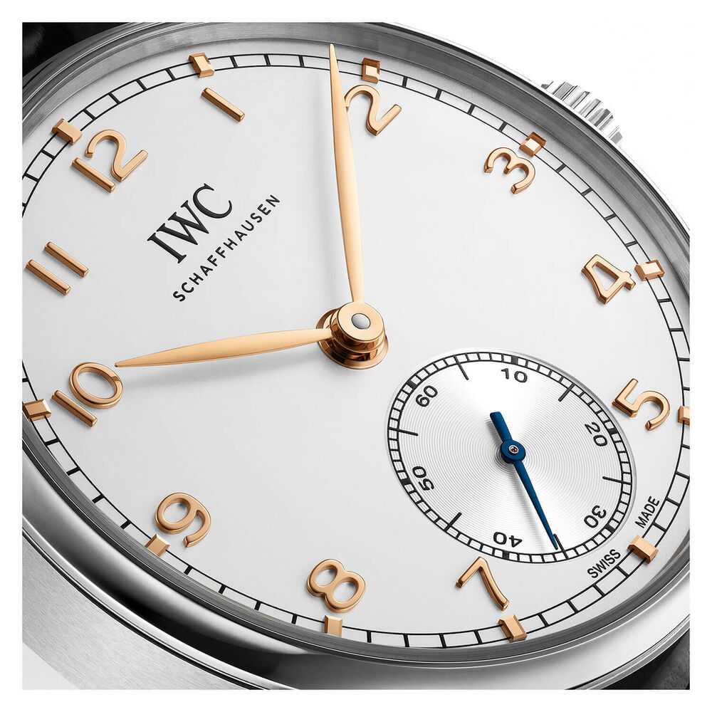 IWC Schaffhausen Portugieser Automatic 40 Silver Dial Black Strap Watch image number 5