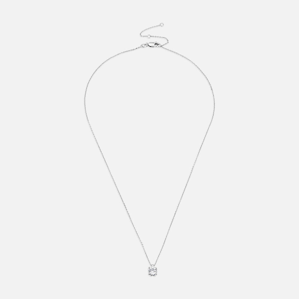 Born 9ct White Gold Lab Grown 0.70ct Diamond Round Brilliant Pendant