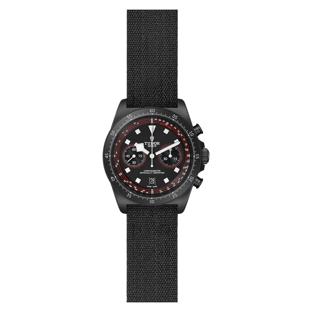 TUDOR Pelagos FXD Chrono Cycling Edition 43mm Black Dial Fabric Strap Watch