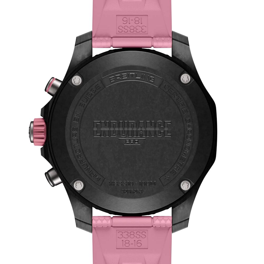 Breitling Endurance Pro 38mm Black Dial Pink Rubber Strap Watch image number 3