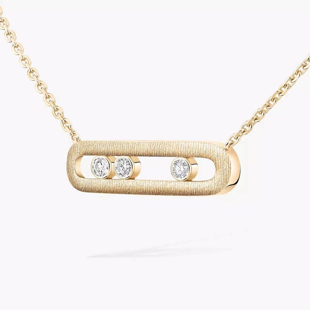 Move Classic Cisele Yellow Gold 0.20ct Diamond Necklace image number 2