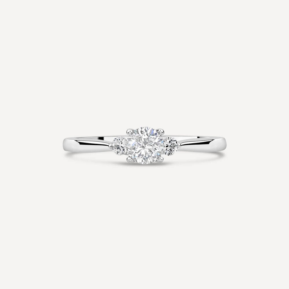 Northern Star 0.50ct Diamond Round Centre & Sides Platinum Ring