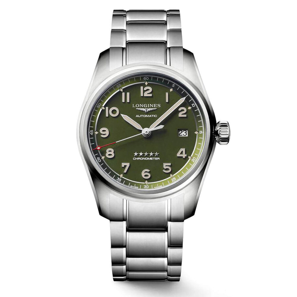 Longines Longines Spirit 40mm Khaki Steel Case Watch image number 5