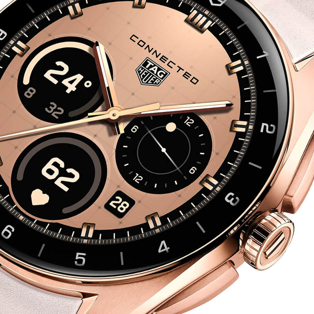 TAG Heuer Connected Calibre E5 Golden Bright Edition 40mm Dial Beige Rubber Strap Watch image number 2