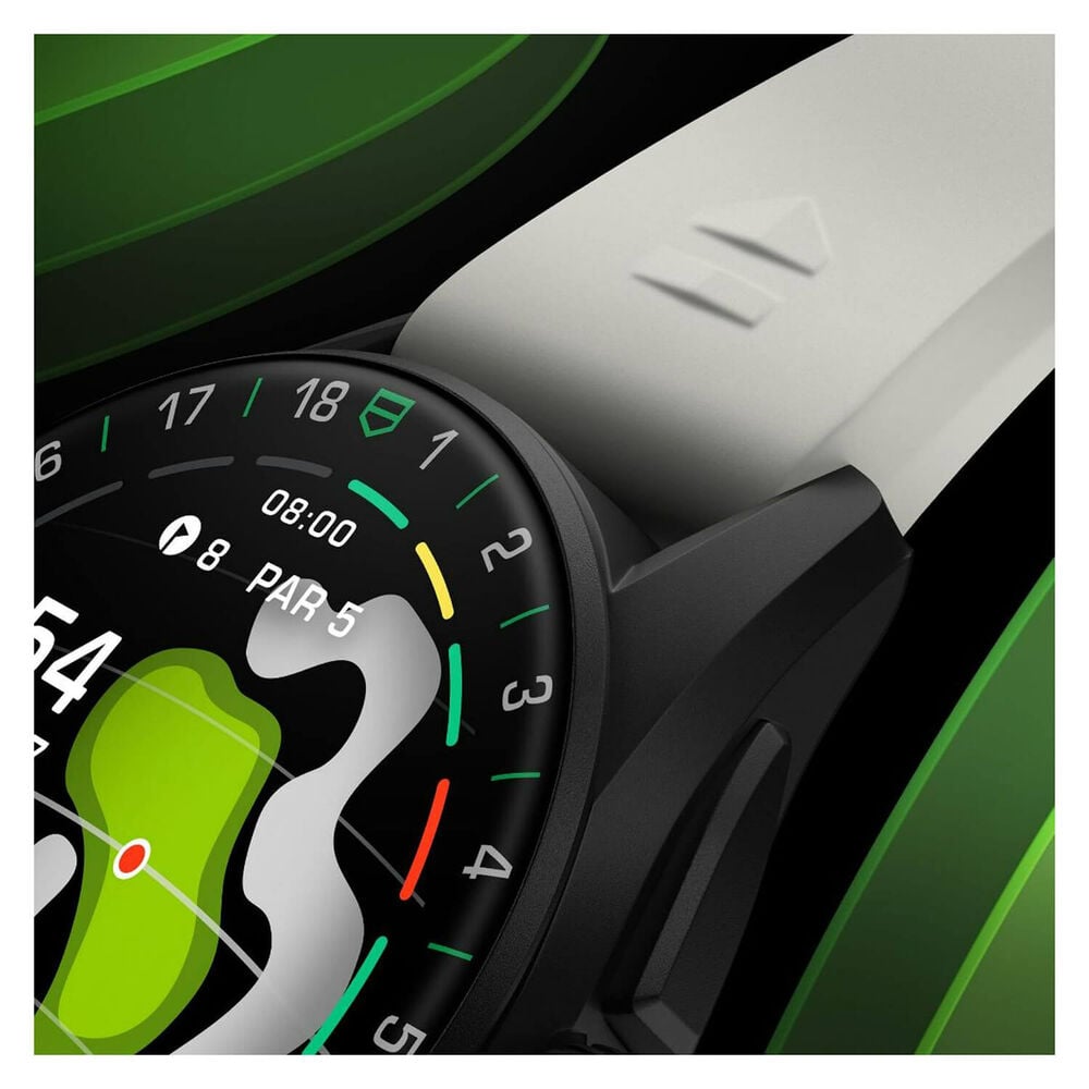 TAG Heuer Connected Calibre E4 Golf Edition 42mm Dial Titanium Case White Rubber Strap Watch image number 3