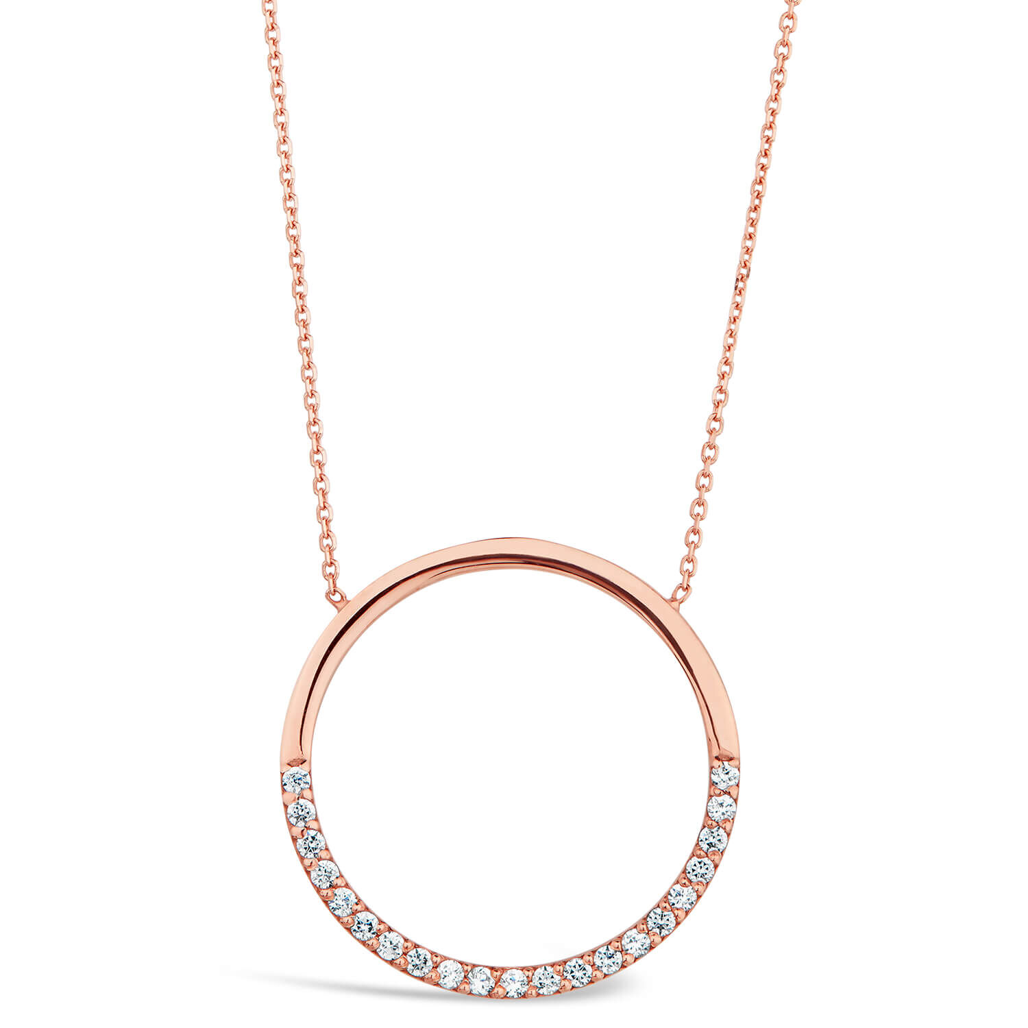 Linje Modern Rose Gold-Tone Circle Necklace SKJ0850791 - Skagen