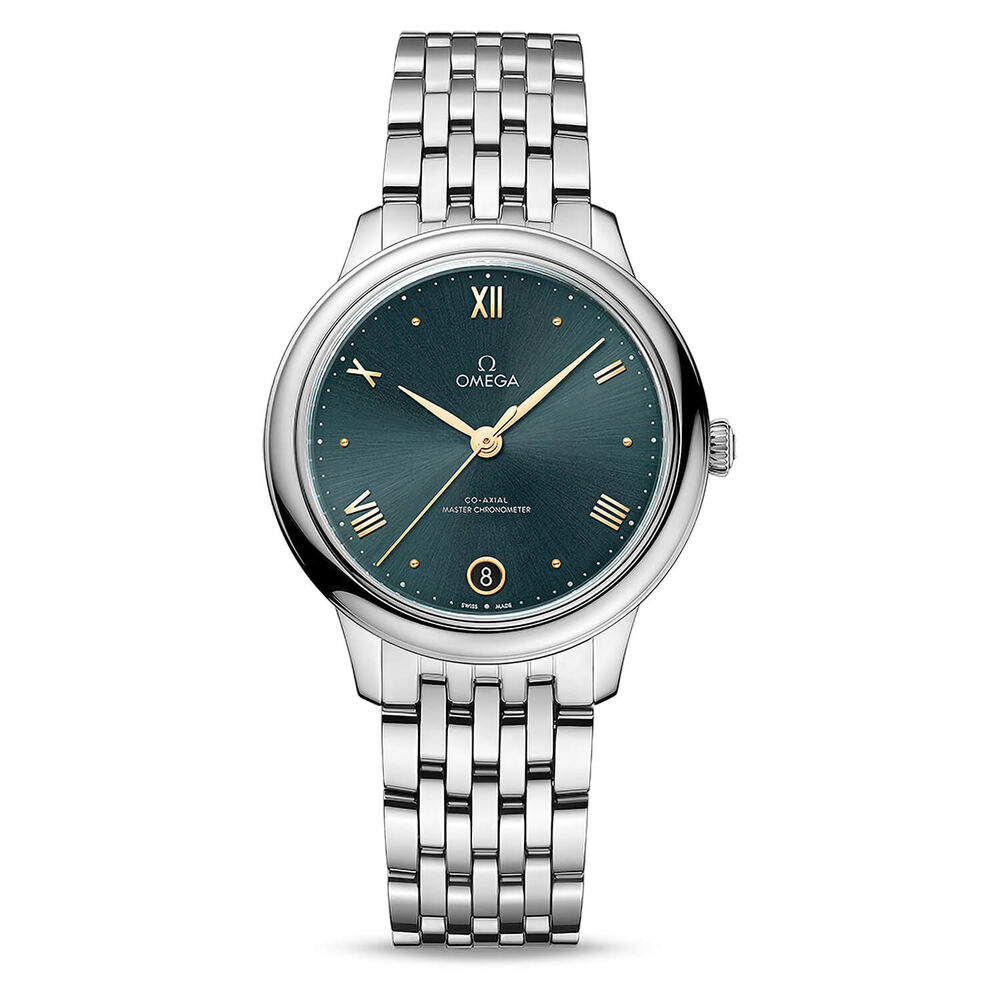 OMEGA De Ville Prestige Co-Axial Master Chronometer 34mm Green Dial Bracelet Watch image number 0