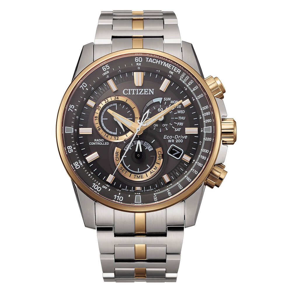 Citizen Eco-Drive Atomic Timekeeping PCAT  43mm Grey Dial Steel Bracelet Watch