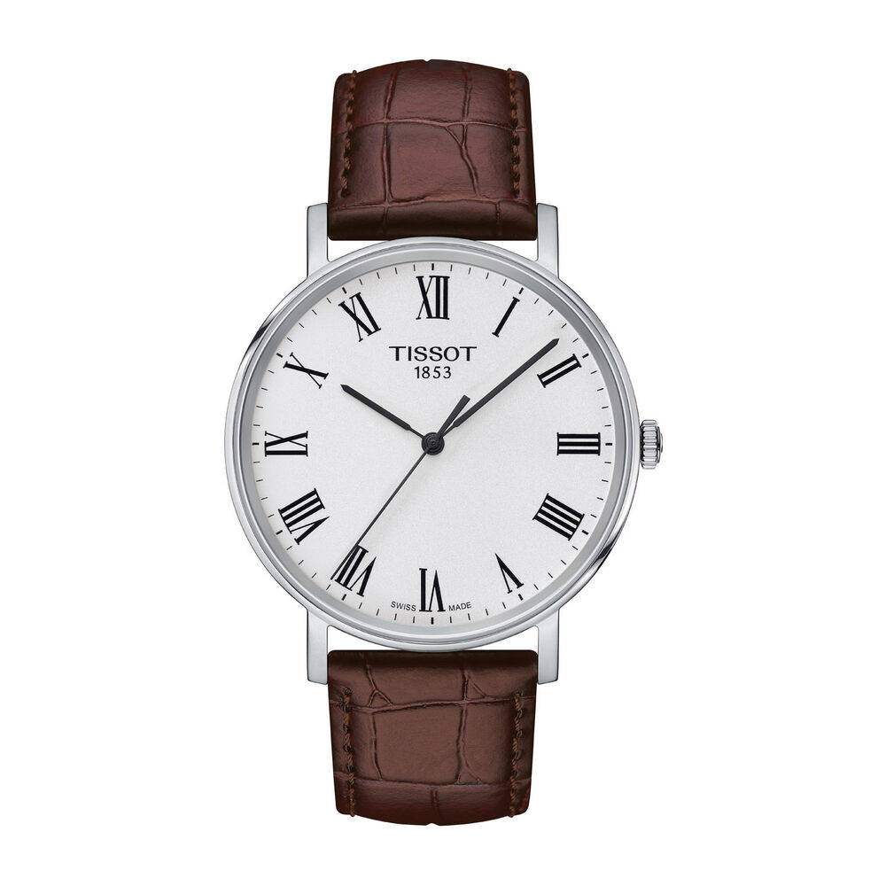 Tissot T-Classic Everytime Medium Brown Leather Men's Watch
