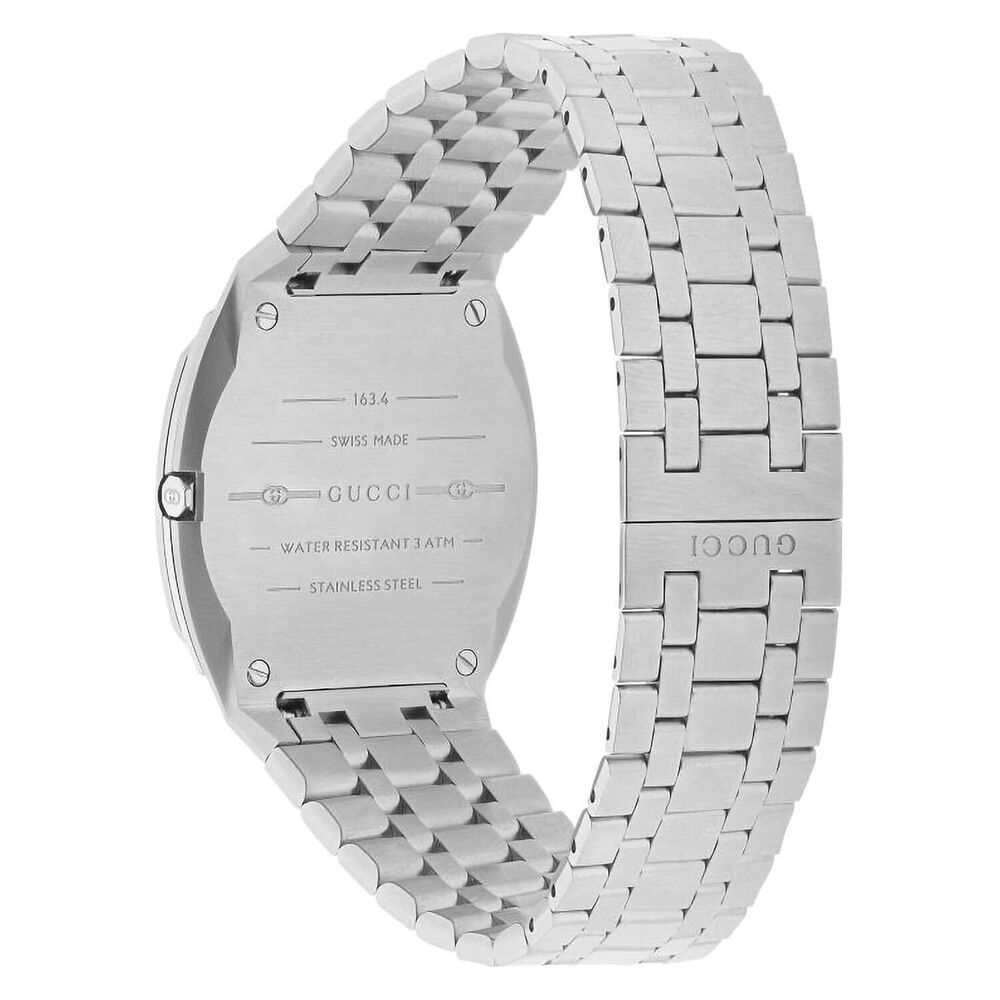 GUCCI 25H 34mm Quartz Silver Dial Steel Case Bracelet Watch image number 1
