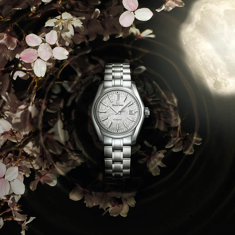 Grand Seiko Heritage 'Sakura-Tukiyo' 62GS 30mm Champagne Dial Steel Bracelet Watch image number 6