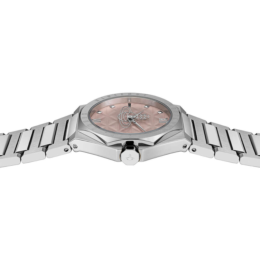 Vivienne Westwood The Aldgate 35mm Pink Dial Steel Bracelet Watch