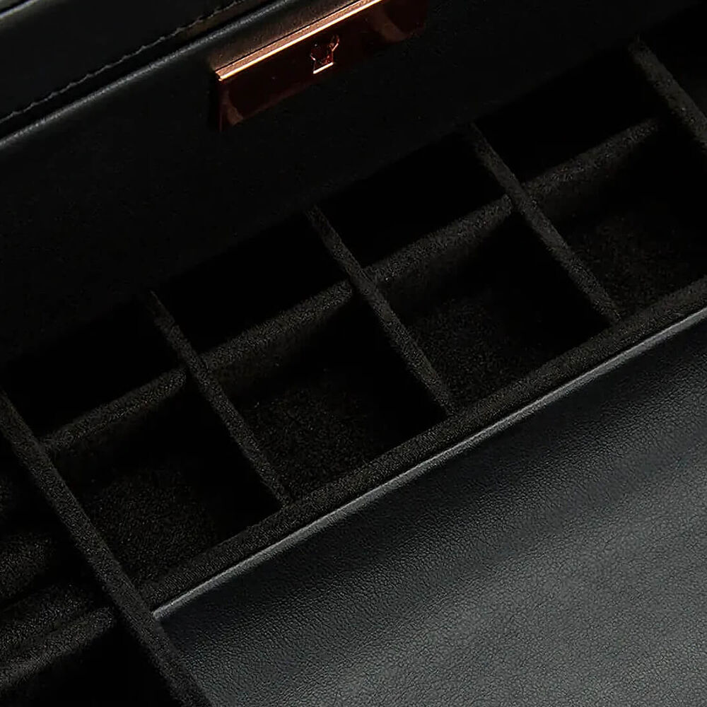 WOLF Axis 10 Pc Copper Plated Finish Vegan Leather Watch Box With Drawer
