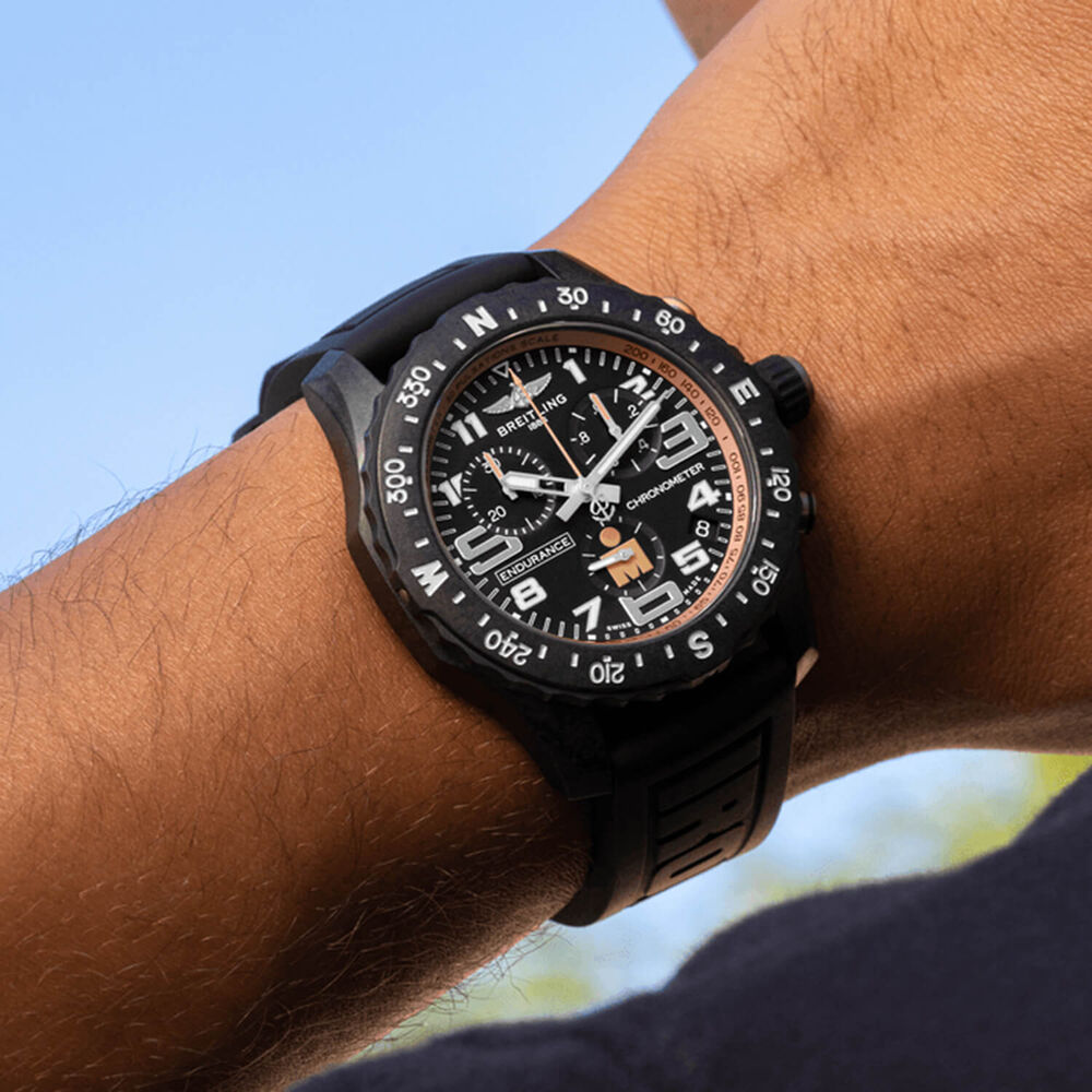 Breitling Endurance Pro Ironman Finisher 44mm Black Breitlight Case Rubber Strap Watch image number 4