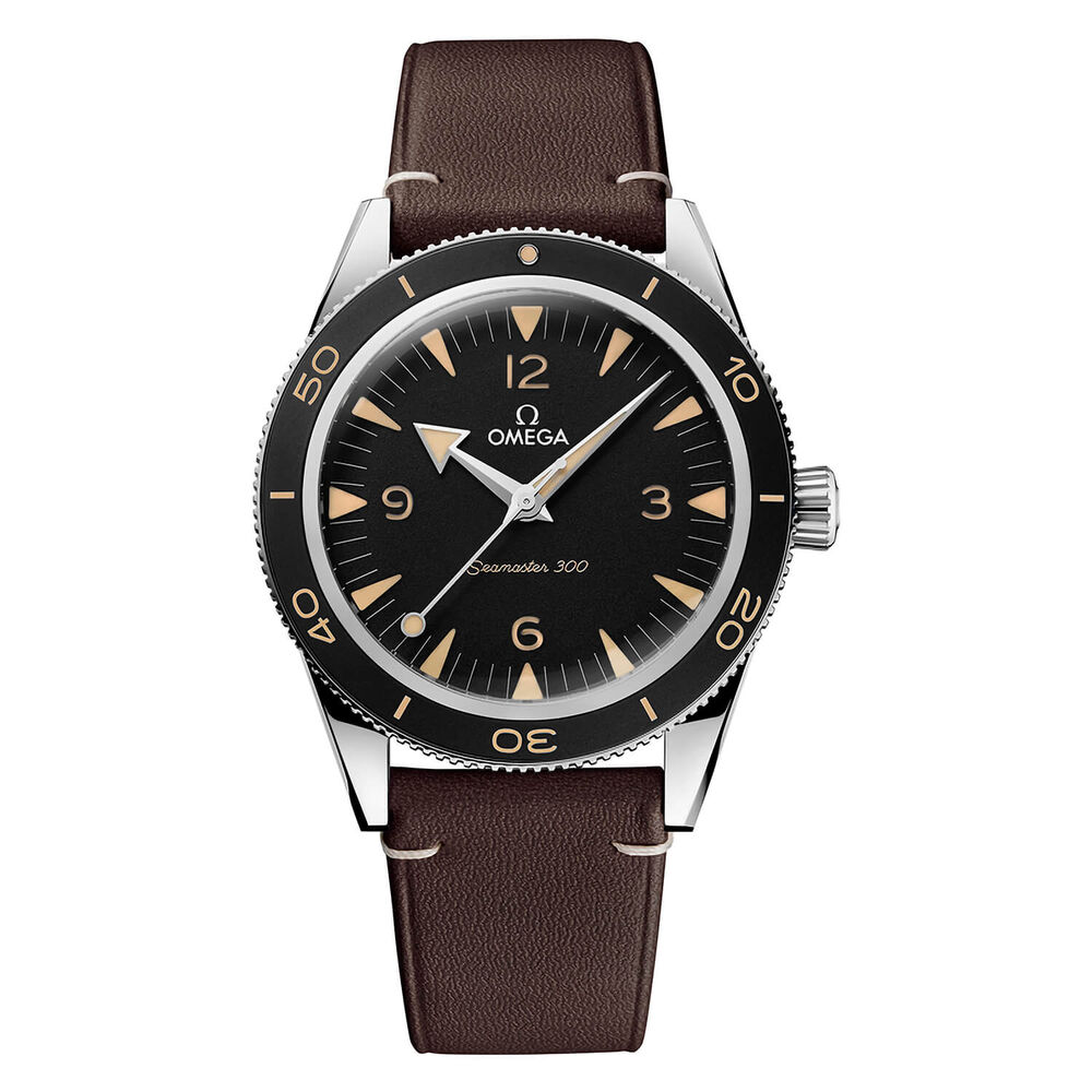 OMEGA Seamaster 300m 41mm Dial Rose Gold Index Bezel Steel Case Strap Watch image number 0