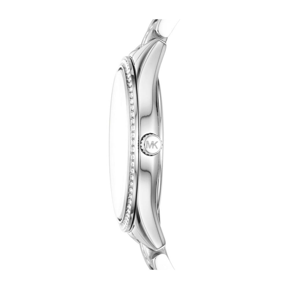 Michael Kors Lauryn White Dial Silver Stainless Steel Ladies' Watch image number 1