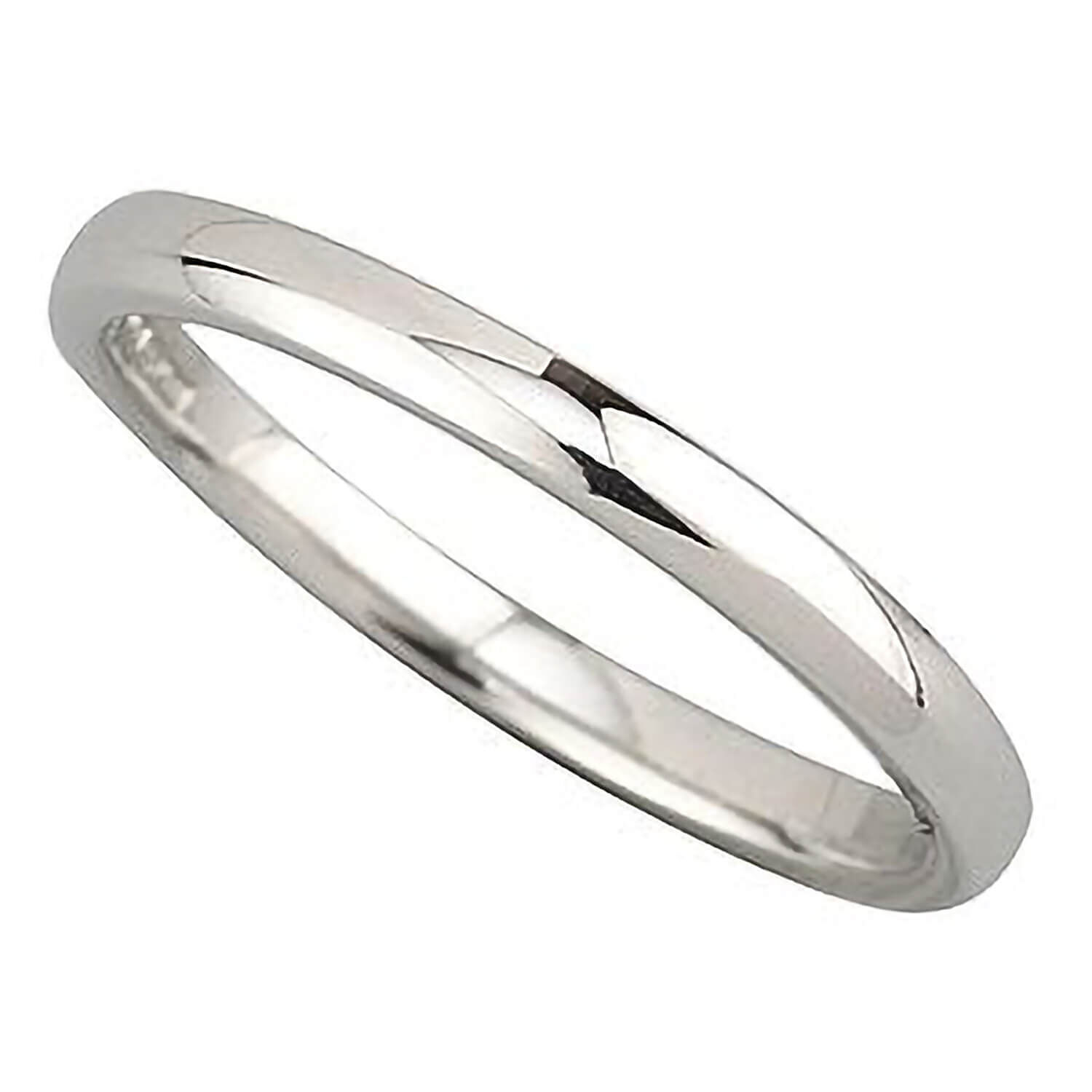 Ladies 18ct white gold 2mm superior court wedding ring
