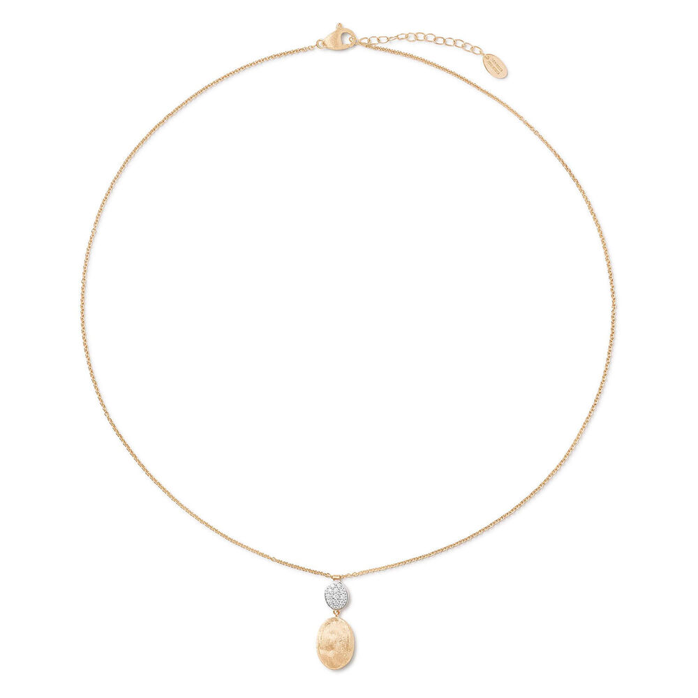 Marco Bicego Siviglia 18ct Yellow Gold 0.1ct Diamond Pendant Necklace image number 0