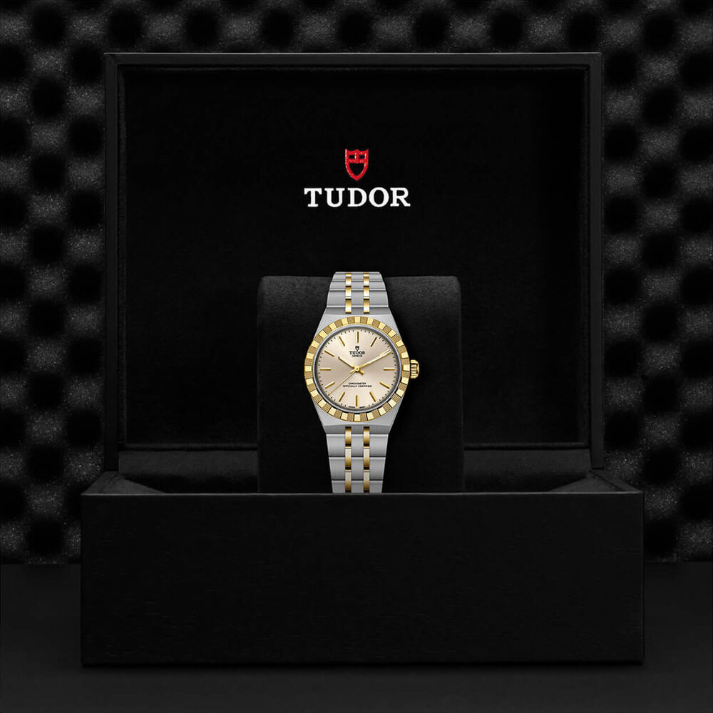 TUDOR Royal 30mm Ivory Dial Stainless Steel & Yellow Gold Bracelet Watch