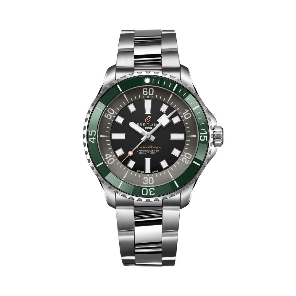 Breitling Superocean Auto 44 UK Limited Edition Black Dial & Steel Bracelet Watch