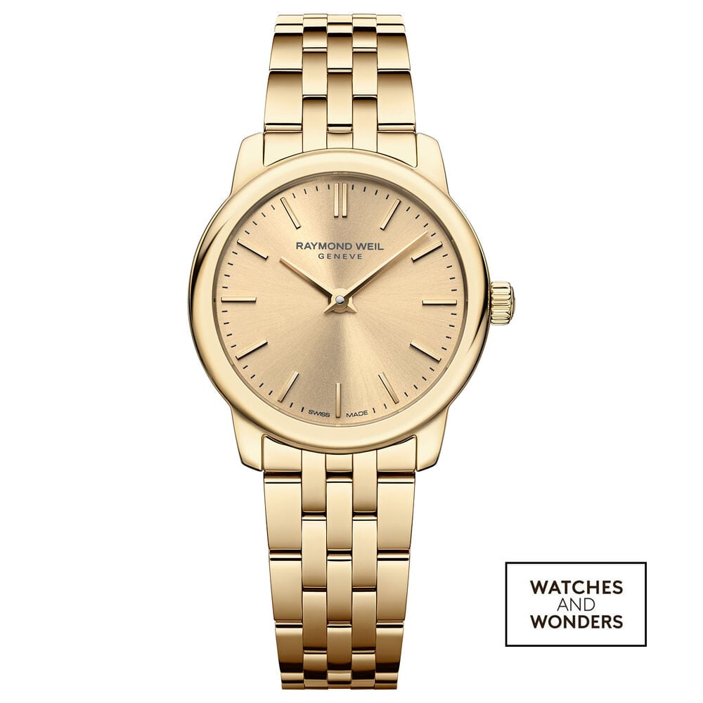 Raymond Weil Toccata Classic 24mm Gold Dial & Gold PVD Steel Bracelet Watch