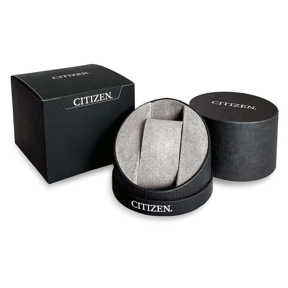 Citizen Eco-Drive Corso 28mm Black Dial Diamond Bezel Yellow Gold Steel Bracelet Watch image number 3