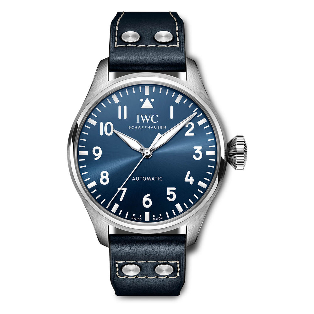 IWC Schaffhausen Big Pilot's Watch 43 Blue Dial Strap Watch image number 0