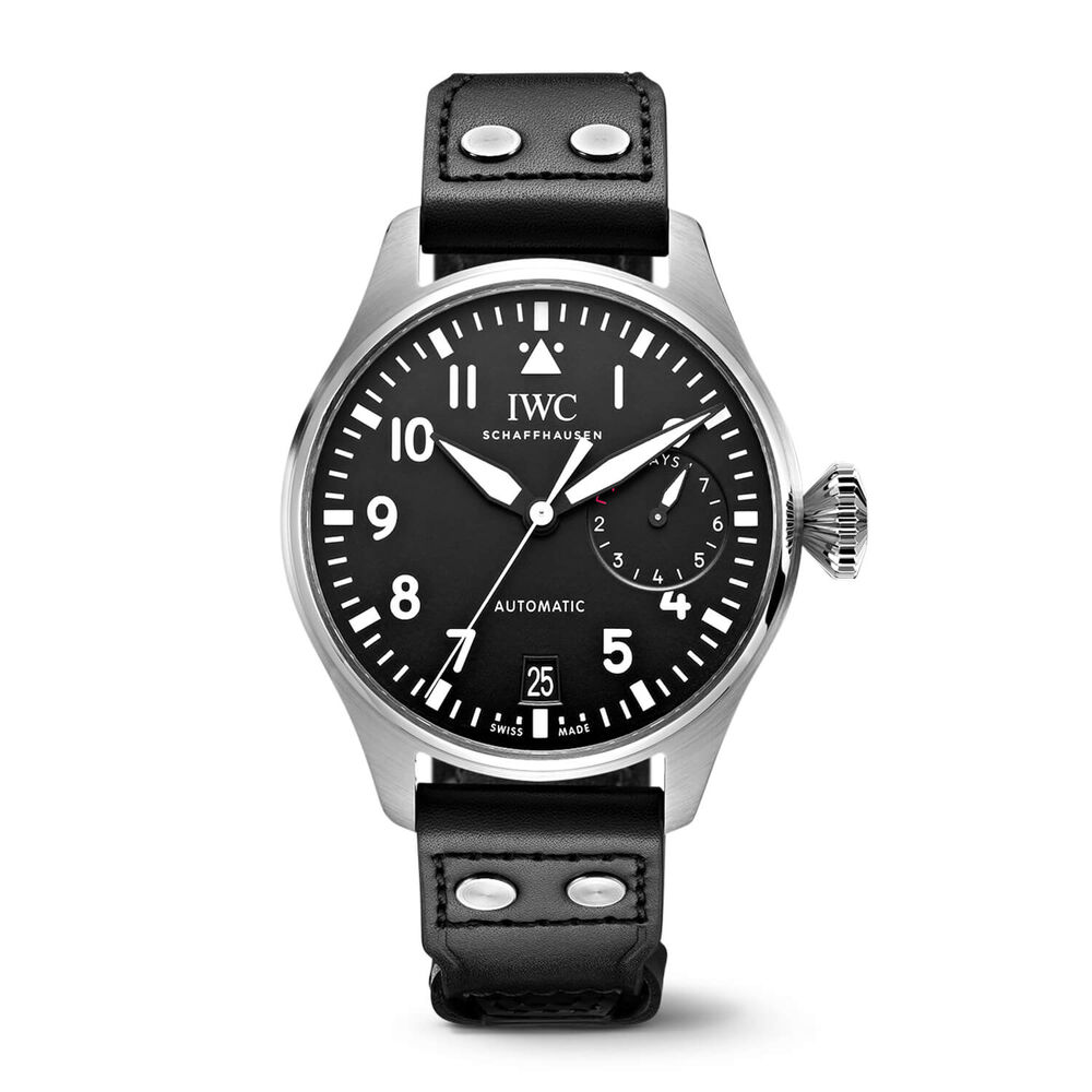 IWC Schaffhausen Big Pilot's Watch Black Dial Strap Watch image number 0