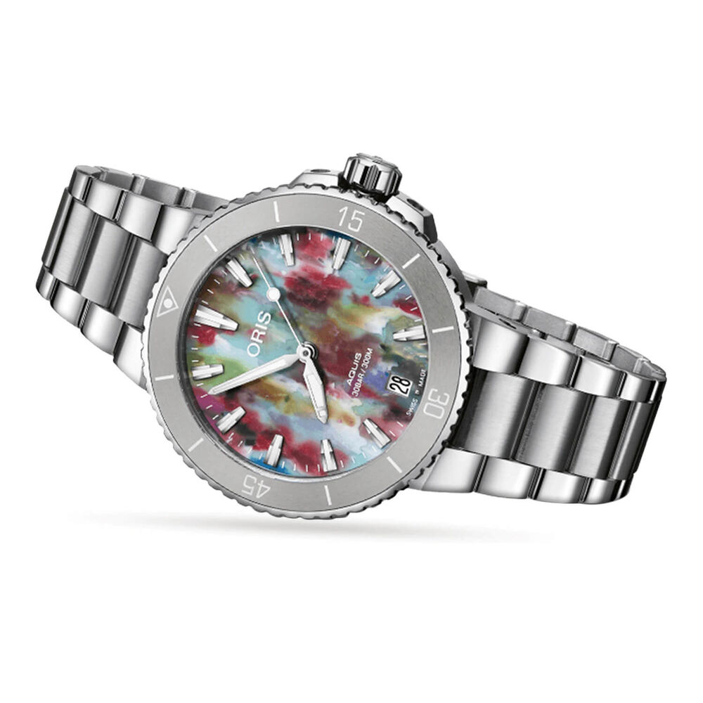 Oris Aquis Upcycle 36.5MM Steel Case Bracelet Watch