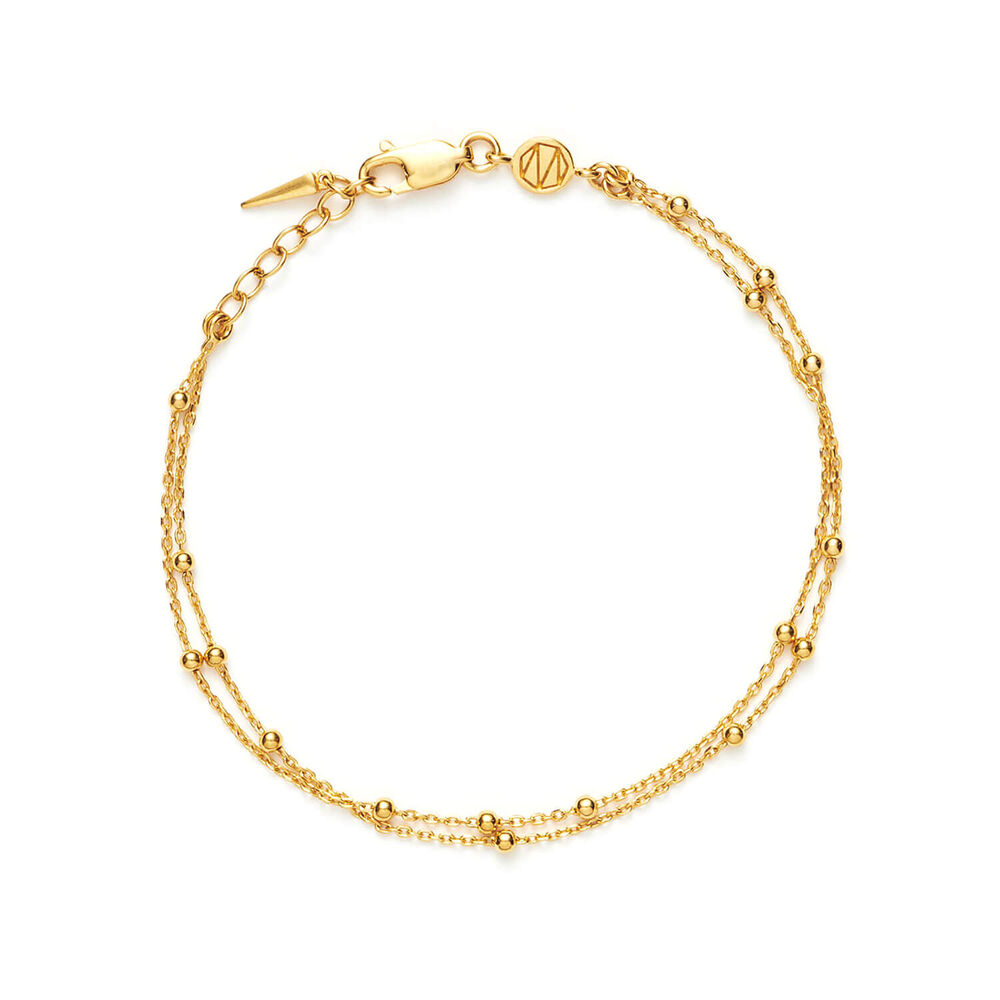 Missoma 18ct Gold Vermeil Sterling Silver Double Chain Bracelet