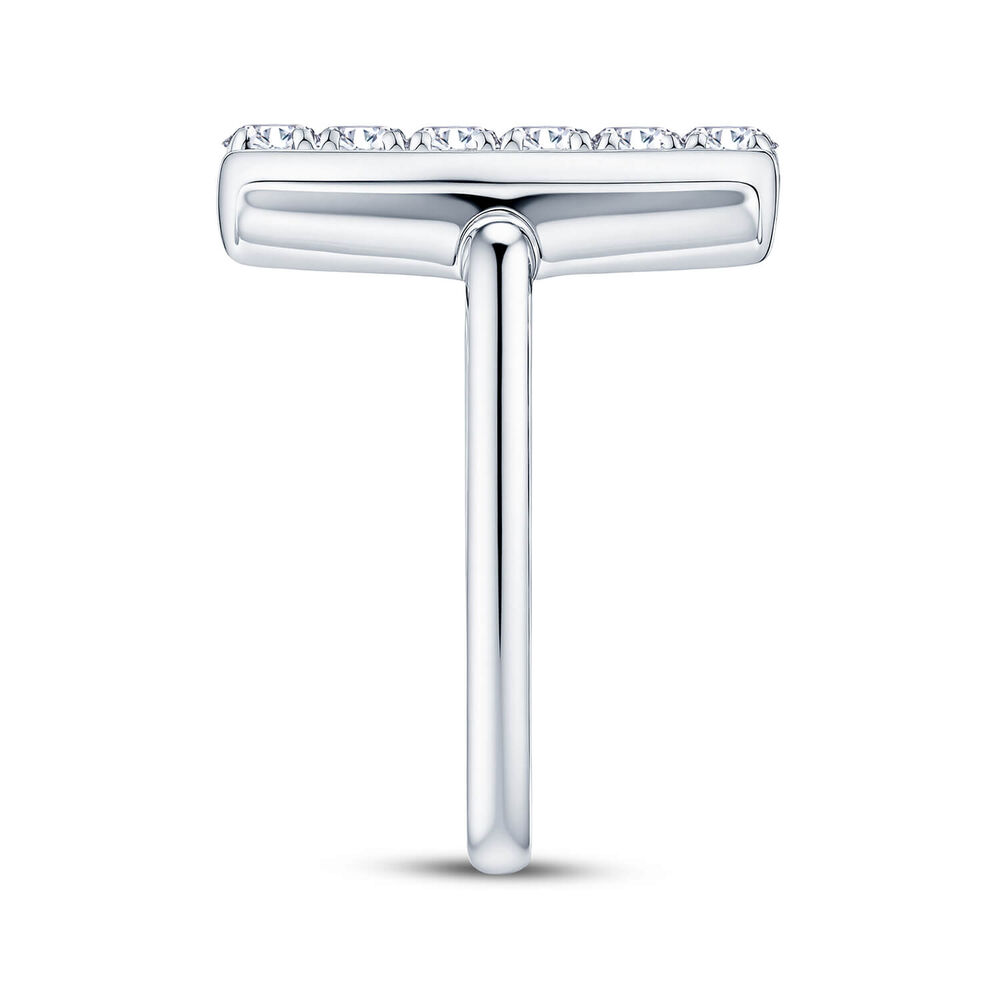 Born Axis Sterling Silver 0.30ct Lab Grown Diamond Split Ring