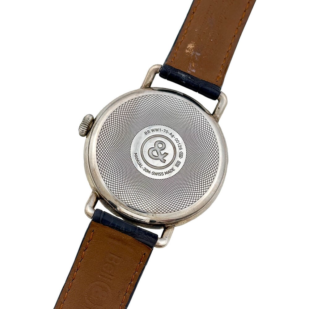 Pre-Owned Bell & Ross WW1 41mm Grey Dial Leather Strap Watch image number 3