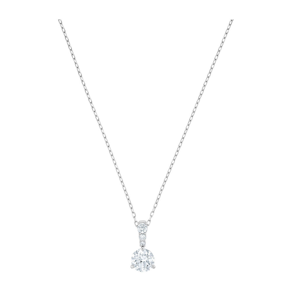 Swarovski Silver-Toned Solitaire Pendant