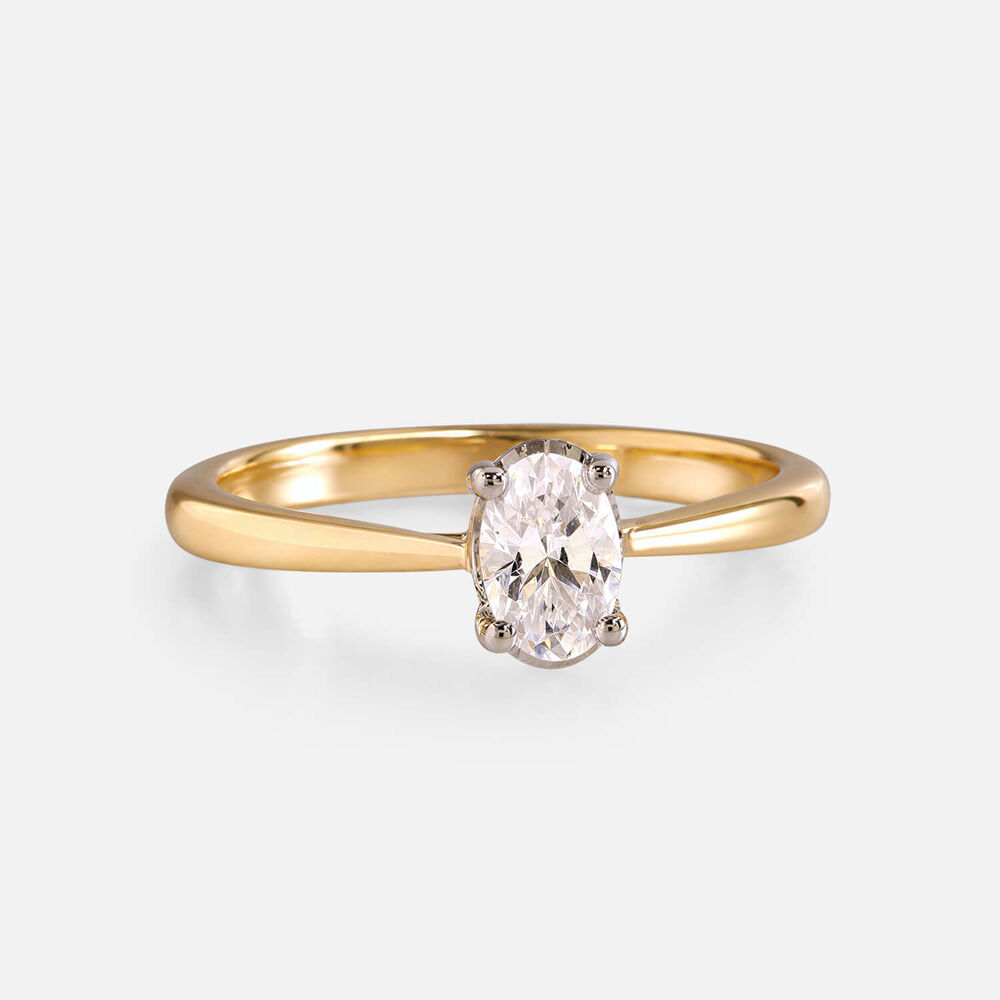 Prism 9ct Yellow Gold 0.33ct Oval Diamond Solitaire Ring