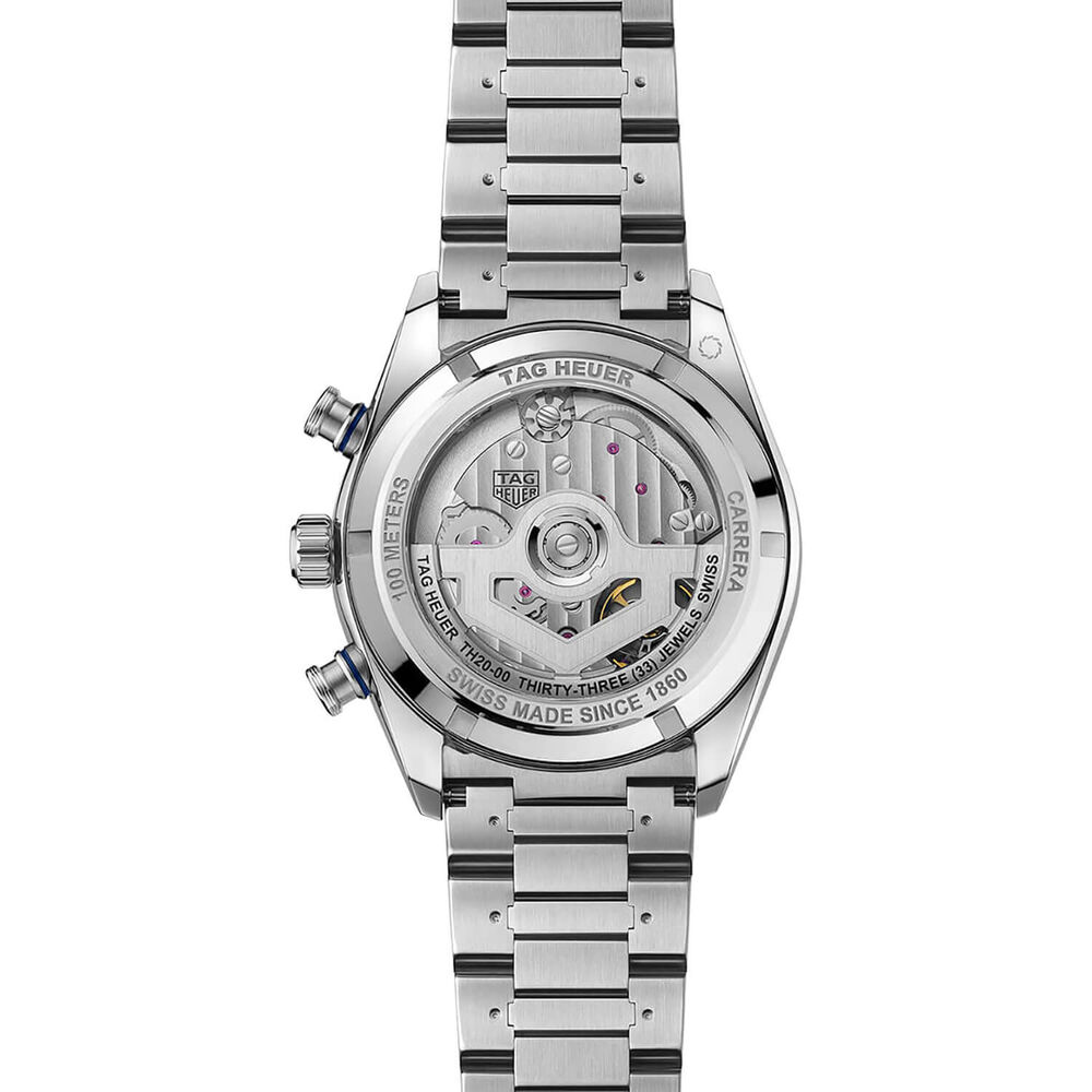 TAG Heuer Carrera Chronograph Sport 42mm Blue Dial Steel Bracelet Watch