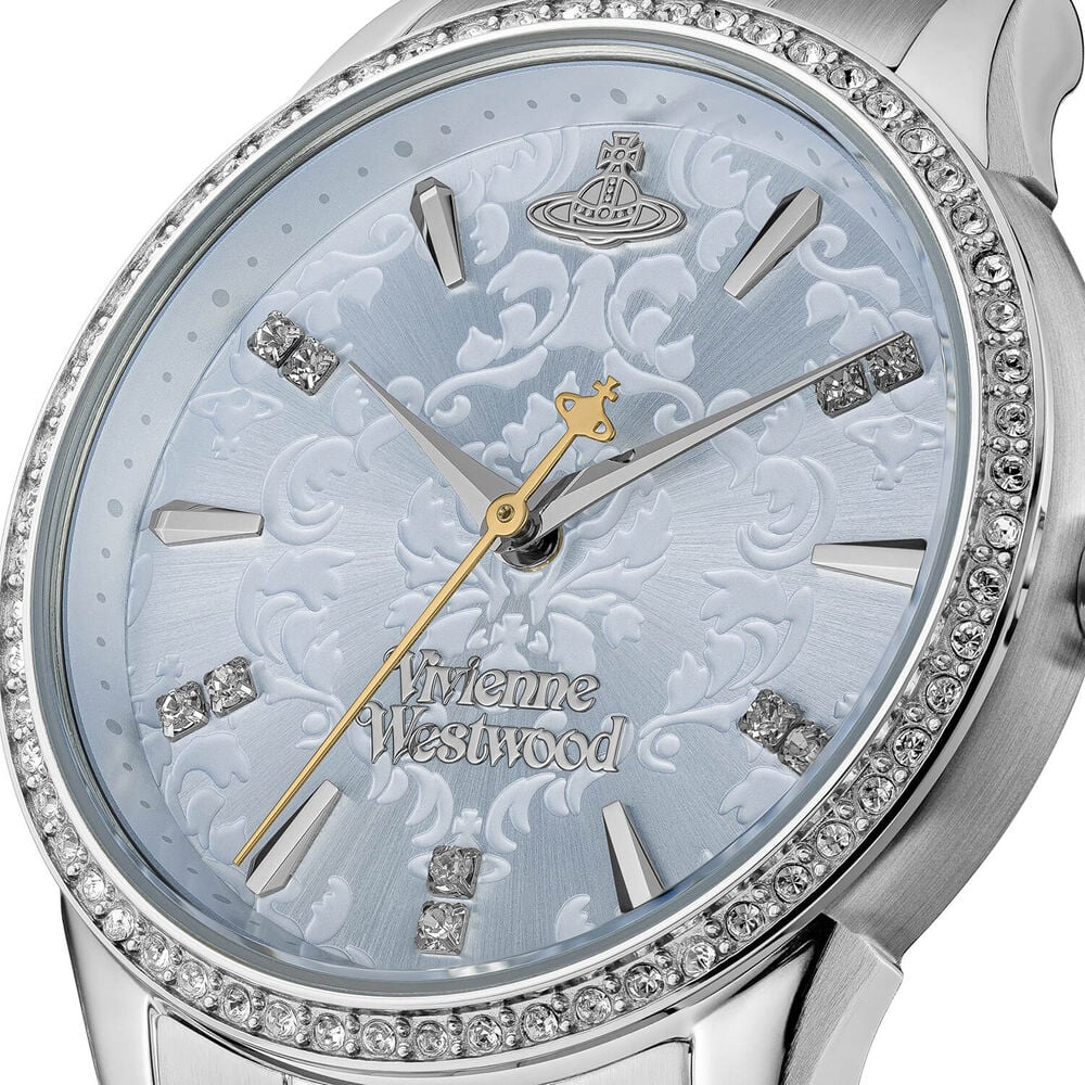 Vivienne Westwood Little Wallace 32mm Pale Blue Dial Steel Bracelet Watch image number 2