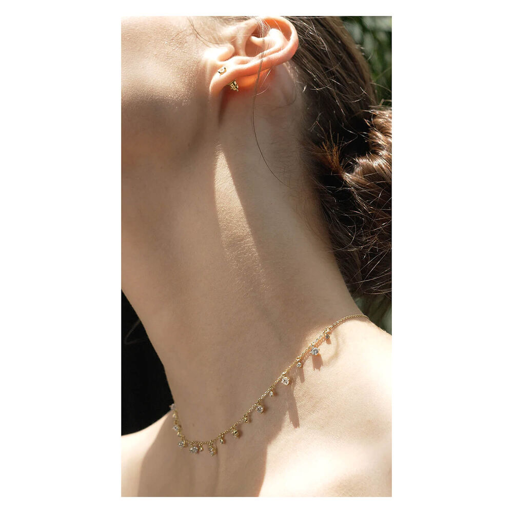 CARAT* London Lisbet Yellow Gold Vermeil Adjustable Choker Necklace image number 3