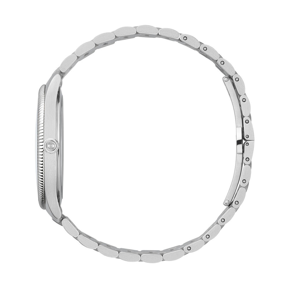 Gucci G-Timeless 38mm Silver Dial Stainless Steel Bracelet Watch