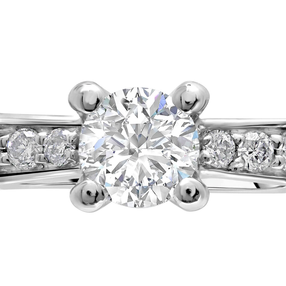 Platinum 0.50 carat diamond ring image number 4