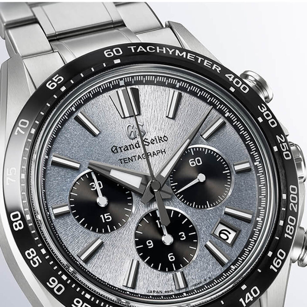 Grand Seiko &lsquo;Snow Blue Tentagraph&rsquo; Hi-Beat Automatic Chronograph 43.2mm Dial Bracelet Watch image number 2