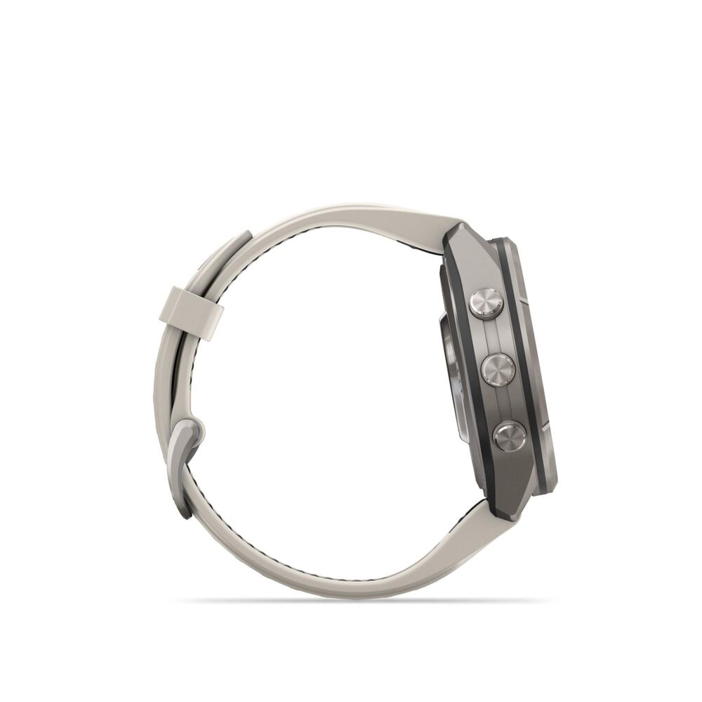 Garmin fenix 9 Pro 43mm Titanium Fog Grey/Dark Sandstone Silicone Strap Watch