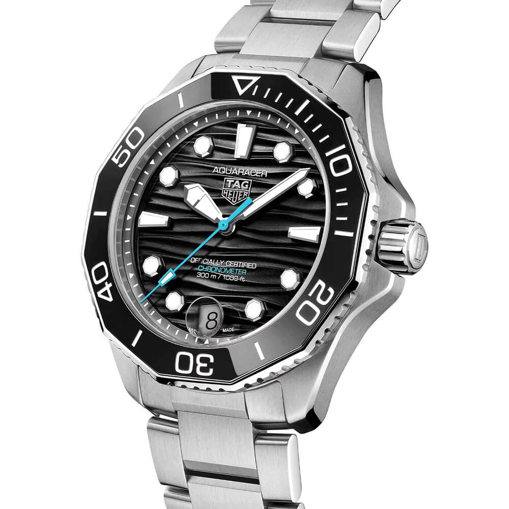 TAG Heuer Aquaracer Professional 300 Date 42mm Black Dial & Ceramic Bezel Steel Bracelet Watch image number 2