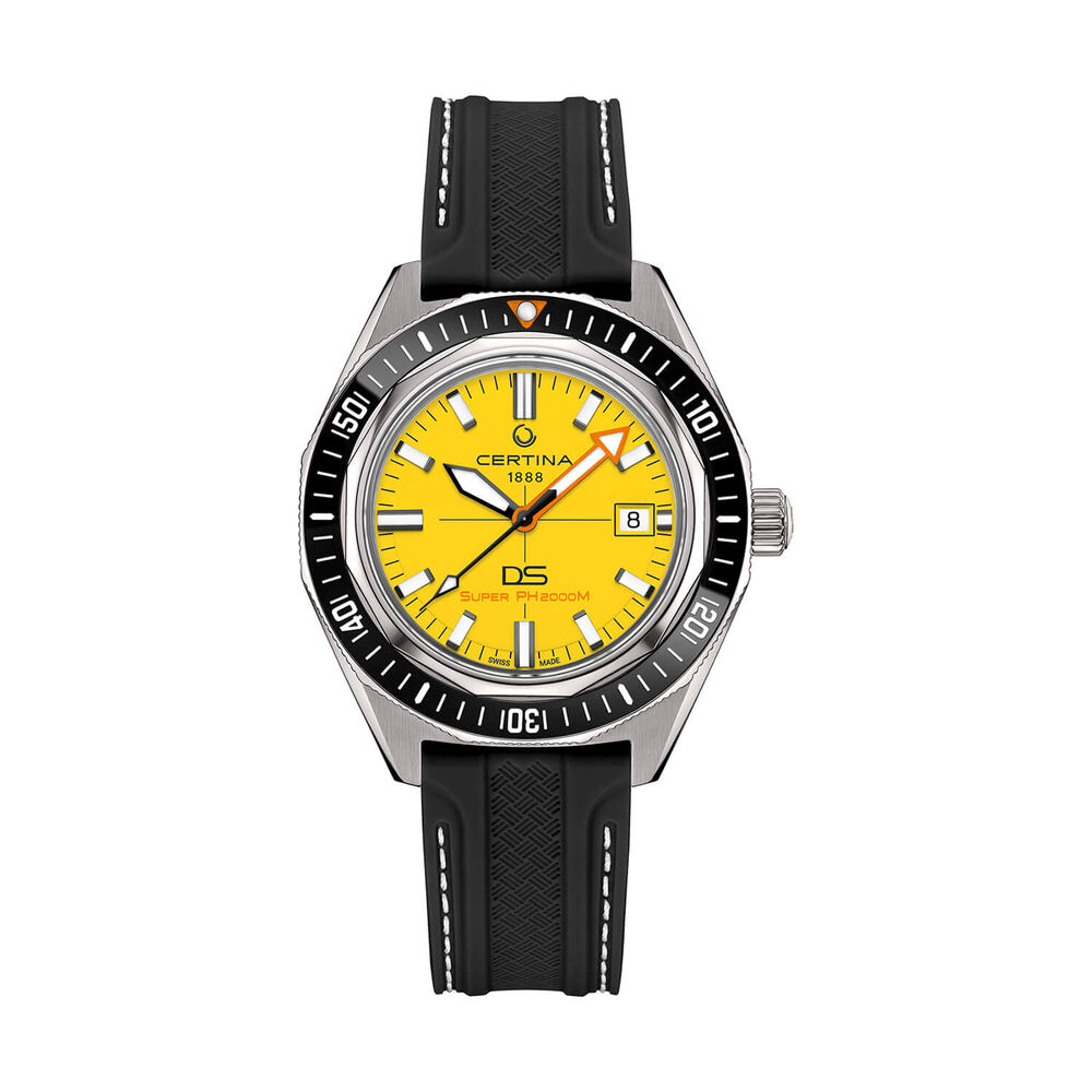 Certina DS Super PH2000M STC 43mm Yellow Dial Titanium Bracelet Watch