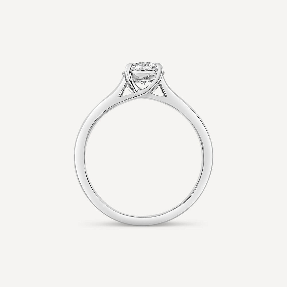 9ct White Gold 0.50ct Solitaire Illusion Plate Engagement Ring image number 3