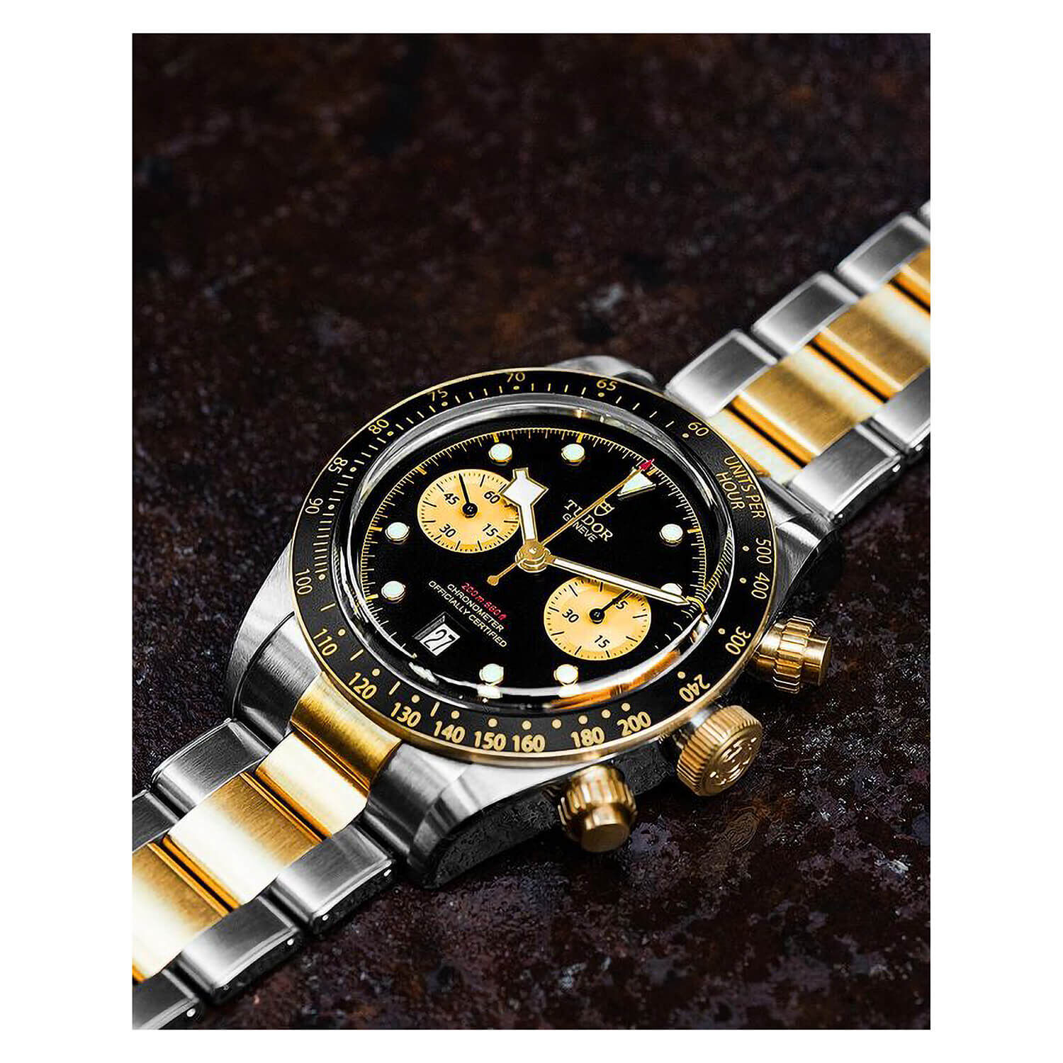 TUDOR Black Bay Chrono S G Steel And Gold Swiss Mens Watch