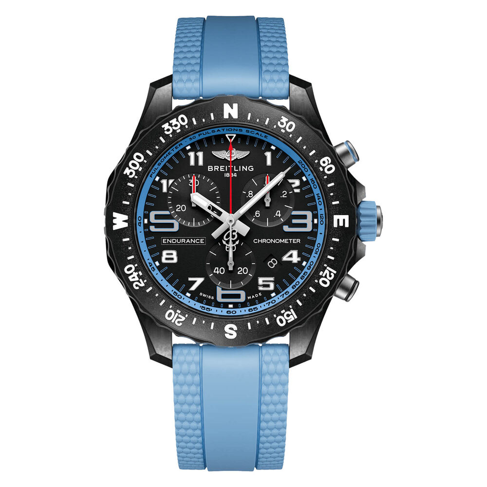 Breitling Professional Endurance Pro 38mm Black Dial Blue Rubber Strap Watch image number 0