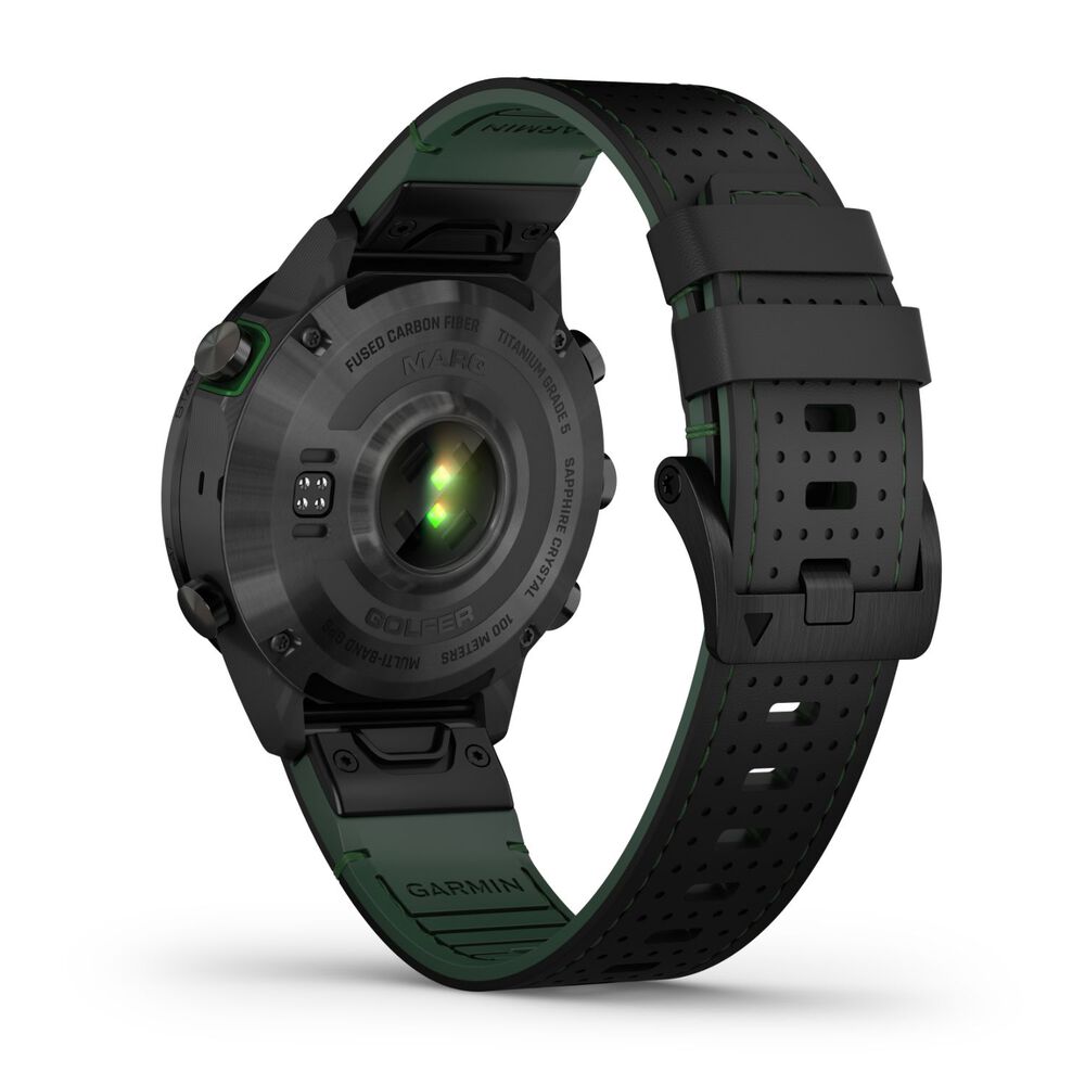 Marq Golfer (Gen 2) - Carbon Edition 46mm Titanium Case Silicone Strap Watch image number 6